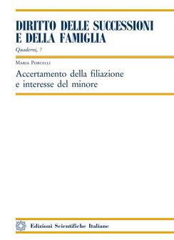 Copertina di Maria Porcelli, Accertamento della filiazione e interesse del minore, Napoli 2016