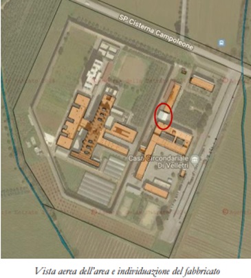 l'immagine riproduce la vista aerea della casa circondariale di Velletri