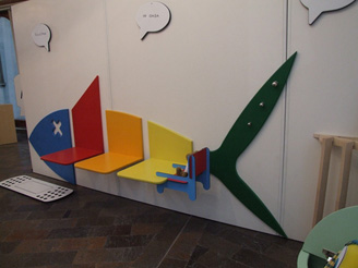 Pesce portaoggetti in legno