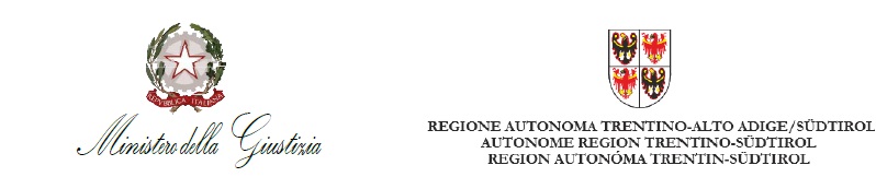 Emblema del Ministero della giustizia e della regione Trentino Alto Adige/Sudtirol