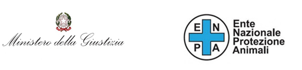 Emblema del Ministero della giustizia e logo Croce rossa italiana