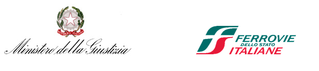 Emblema del Ministero della giustizia e logo ente sordi