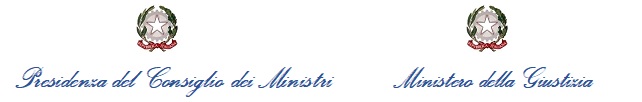 logo della Presidenza del Consiglio dei Ministri e Ministero della giustiza