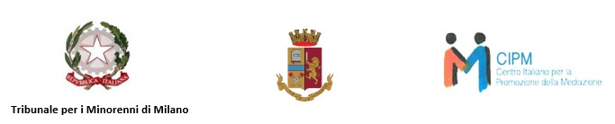 Emblema del Ministero della giustizia e logo questura milano e cipm