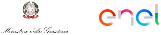 Emblema del Ministero della giustizia e logo ENEL